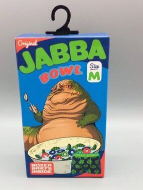 Original Disney Star Wars JABBA Bowl M Boxer Brief 32-34 Crazy Boxer